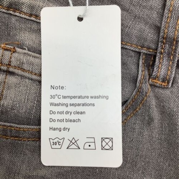 Junbaoss Mens Jeans Gray Size 38 NWT - Picture 8 of 9